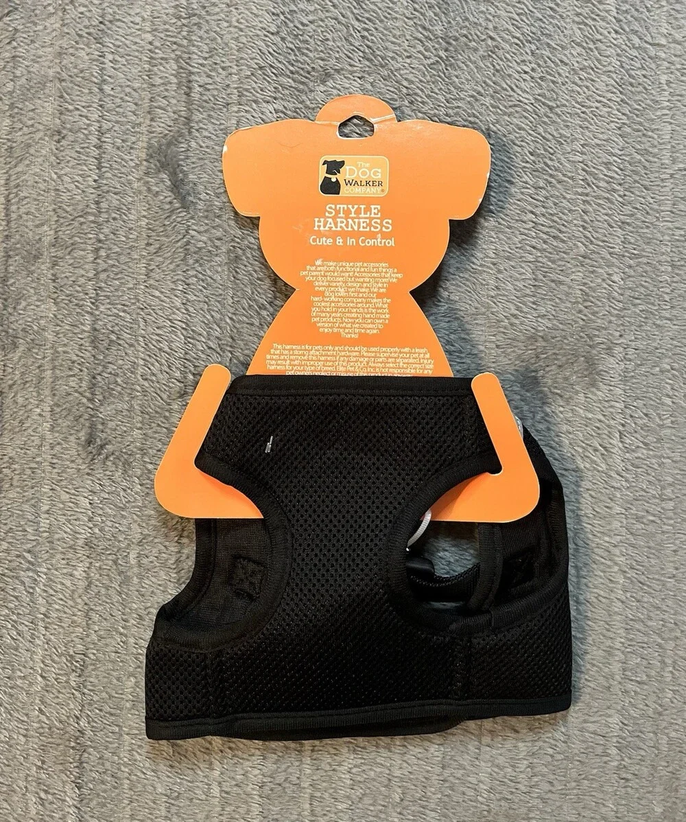 The Dog Walker Co., Black Puppy/Dog Harness, Small